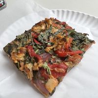 Crust is so good!  at Williamsburg Pizza in New York City