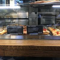 The vegan slices. at Williamsburg Pizza in New York City