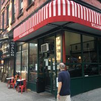 Street Williamsburg Pizza is on. at Williamsburg Pizza in New York City