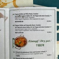 Lediglich diese beiden Gerichte sind vegan gelabelt at He Ping Imbiss in Berchtesgaden
