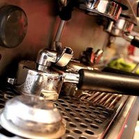 Echte italienische Siebträgermaschine at Werkcafé in Leipzig