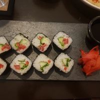 Vegan sushi roll (ask for sauce without non-vegan mayonnaise) at Lighthouse in Karakol