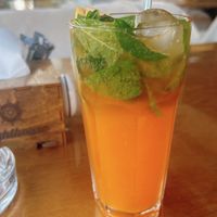 mango passion fruit lemonade  at Lighthouse in Karakol