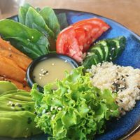 avocado bowl (no egg!)  at Lighthouse in Karakol