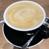 Coconut milk latte   at Lighthouse in Karakol