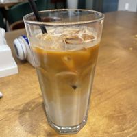 Coconut milk iced lattee  at Lighthouse in Karakol