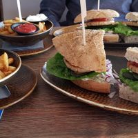 No-chicken burger at Die Insel in Sankt Peter-ording