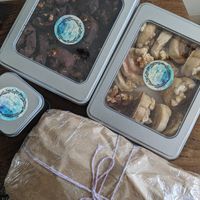 Cookie boxes et al at The Sunny Spoon in North London