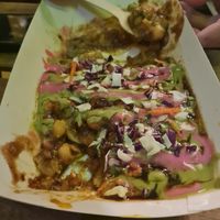 Samosa chat! at Bhajiya in Surry Hills