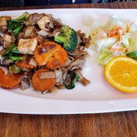 Drunken Noodle with no egg and tofu at Similan Thai Cuisine in Danville