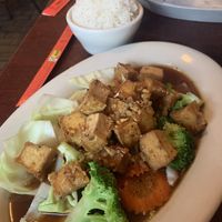 Black pepper garlic tofu  at Thai-Lao Restaurant in Myrtle Beach