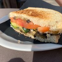 Toast with vegetables. Not on the menu but they will make it for you! at Dodo Caffe in Venice