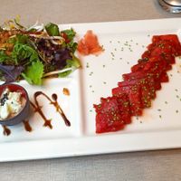 Watermelon sashimi at La Cafetière Fêlée in Antibes