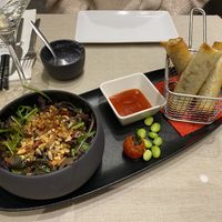 Spring rolls entrée   at La Cafetière Fêlée in Antibes