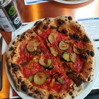 Very nice pizza base. Didn't fancy vegan cheese this time so ordered a cheese-free pizza. Only £6 due to their 6til6 offer at Mozza in St Andrews