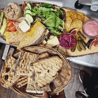 Vegan Supper Platter with all homemade spreads and cold cuts at Herr Schmöll in Hamburg