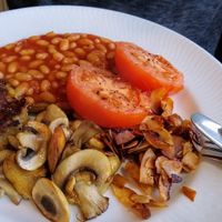 Vegan breakfast at At Home Cafe & Bistro in Grange-over-sands