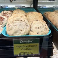 1 vegan baked option marked in case  at People's Food Co-op in La Crosse