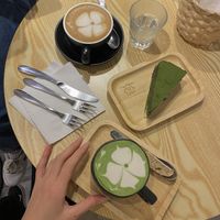 Matcha 🍵 & matcha vegan cheesecake  at The Missing Piece in Hong Kong Island