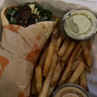 BTA and fries  at Venti's Cafe in Salem