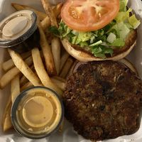 Lentil burger   at Venti's Cafe in Salem