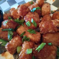 Screaming rooster tots  at Venti's Cafe in Salem