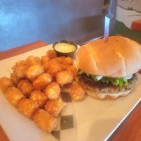 House Burger at Venti's Cafe in Salem