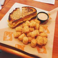 Vegan Grilled Cheese Sandwich & House Tots w/Chipotle Aioli at Venti's Cafe in Salem