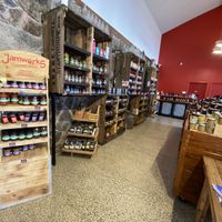 Shop featuring selection of jams, relishes and teas at Jamworks Gourmet Foods in Glen Aplin