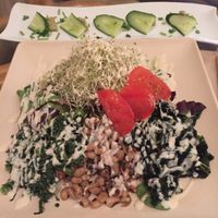 The Yogini with a side dish of cucumber and hummus. Soooo good! at Peace Cafe in Honolulu