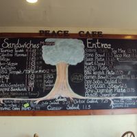 Menu at Peace Cafe in Honolulu