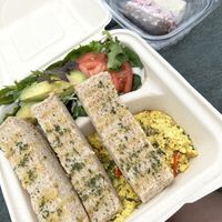 Tofu scramble dish  at Peace Cafe in Honolulu