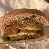 Tofu katsu sandwich  at Peace Cafe in Honolulu