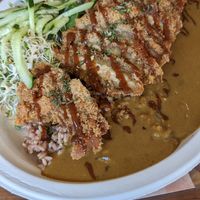 Tempeh katsu curry at Peace Cafe in Honolulu