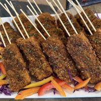 Special “popcorn chick’n” so tasty!  at Peace Cafe in Honolulu