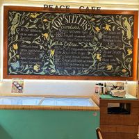 Beautiful menu board  at Peace Cafe in Honolulu