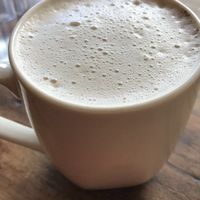 Black Sesame Kinako Latte at Peace Cafe in Honolulu