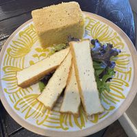 Sides of tofu and cornbread (gf)  at Peace Cafe in Honolulu
