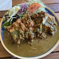 Tempeh/tofu Katsu plate🤤  at Peace Cafe in Honolulu