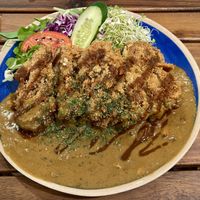 Katsu curry with tempeh! Delicious 😋   at Peace Cafe in Honolulu