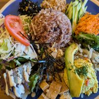 Peace Sampler was incredible! So was the soup of the day and mochi cake! at Peace Cafe in Honolulu