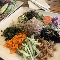 Sample platter  at Peace Cafe in Honolulu