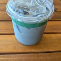 Black sesame kinako latte at Peace Cafe in Honolulu
