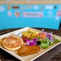 Pancake Plate at Peace Cafe in Honolulu