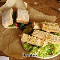 Caesar salad and italiano sandwhich at Peace Cafe in Honolulu