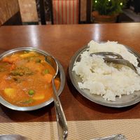 Mixed vegetable curry and rice at Raja in Kobe