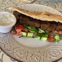 Vegan souvlaki at Super Natural in Larnaca