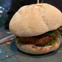 vegan burger with fake meat   at Peter Pane in Stuttgart