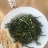 Green beans salad - freshly made! at Kounaria in Tinos