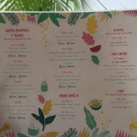 Menu so people know the prices at Matcha Mama - Centro in Tulum